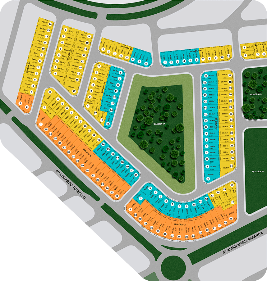 Mapa do Bella Verona Boulevard - Lotes Comerciais